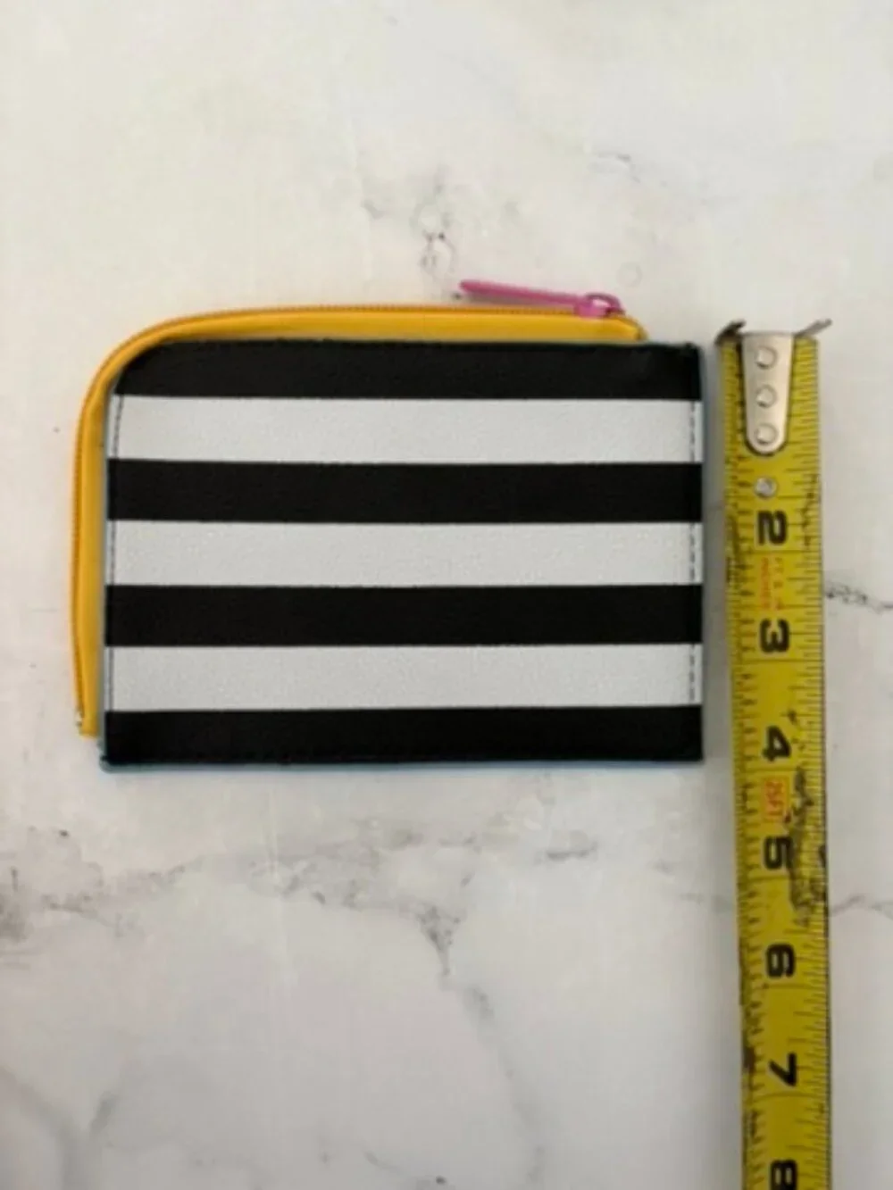 Sephora Mini Makeup Bag or Coin Purse Wallet Black and White Stripes